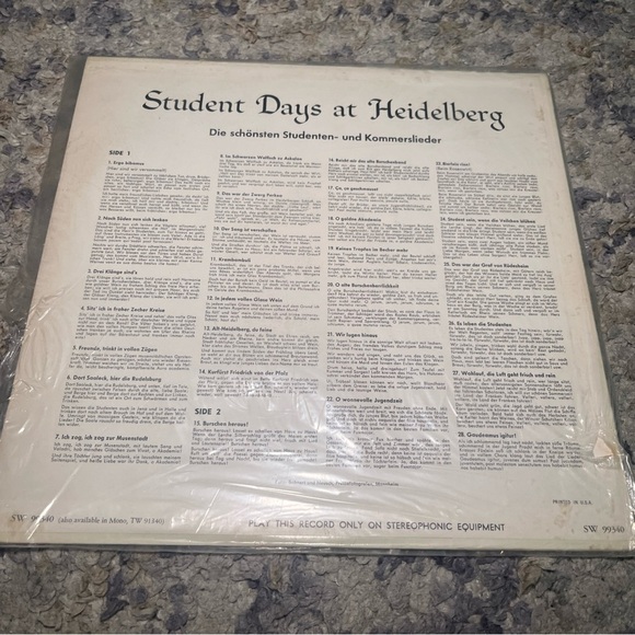 Student Days at Heidelberg Vinyl Record - Picture 2 of 9